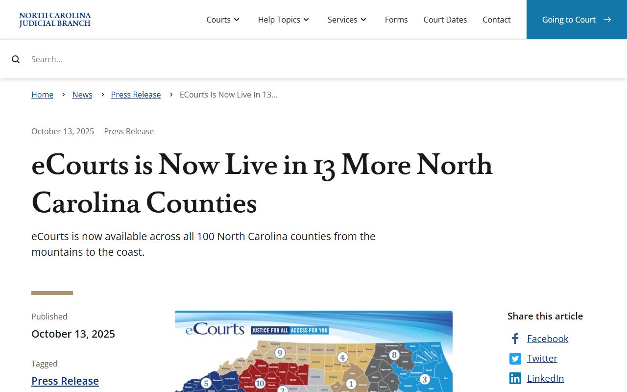 Pasquotank County court dockets eCourts statewide completion