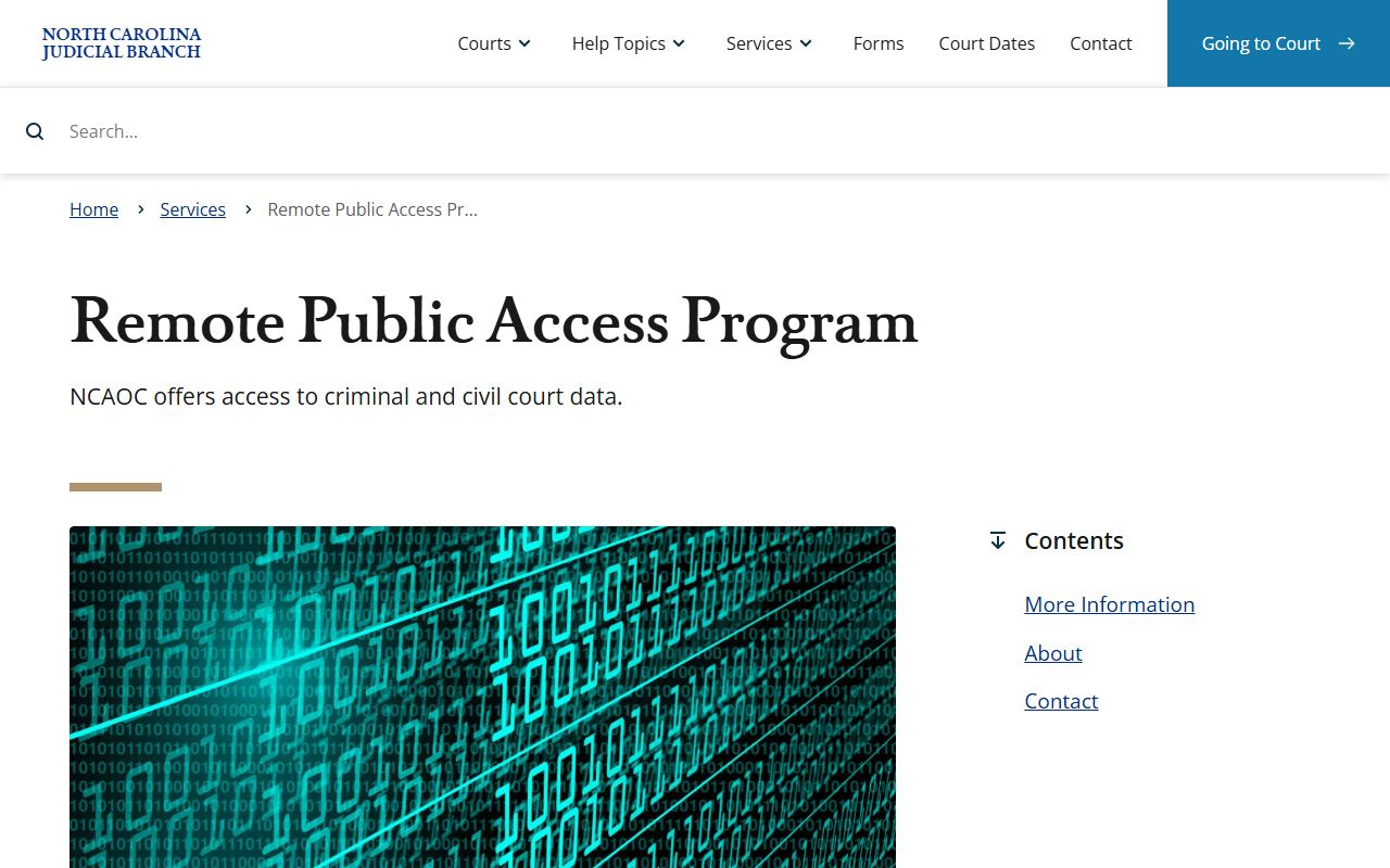 Pasquotank County court records Remote Public Access program