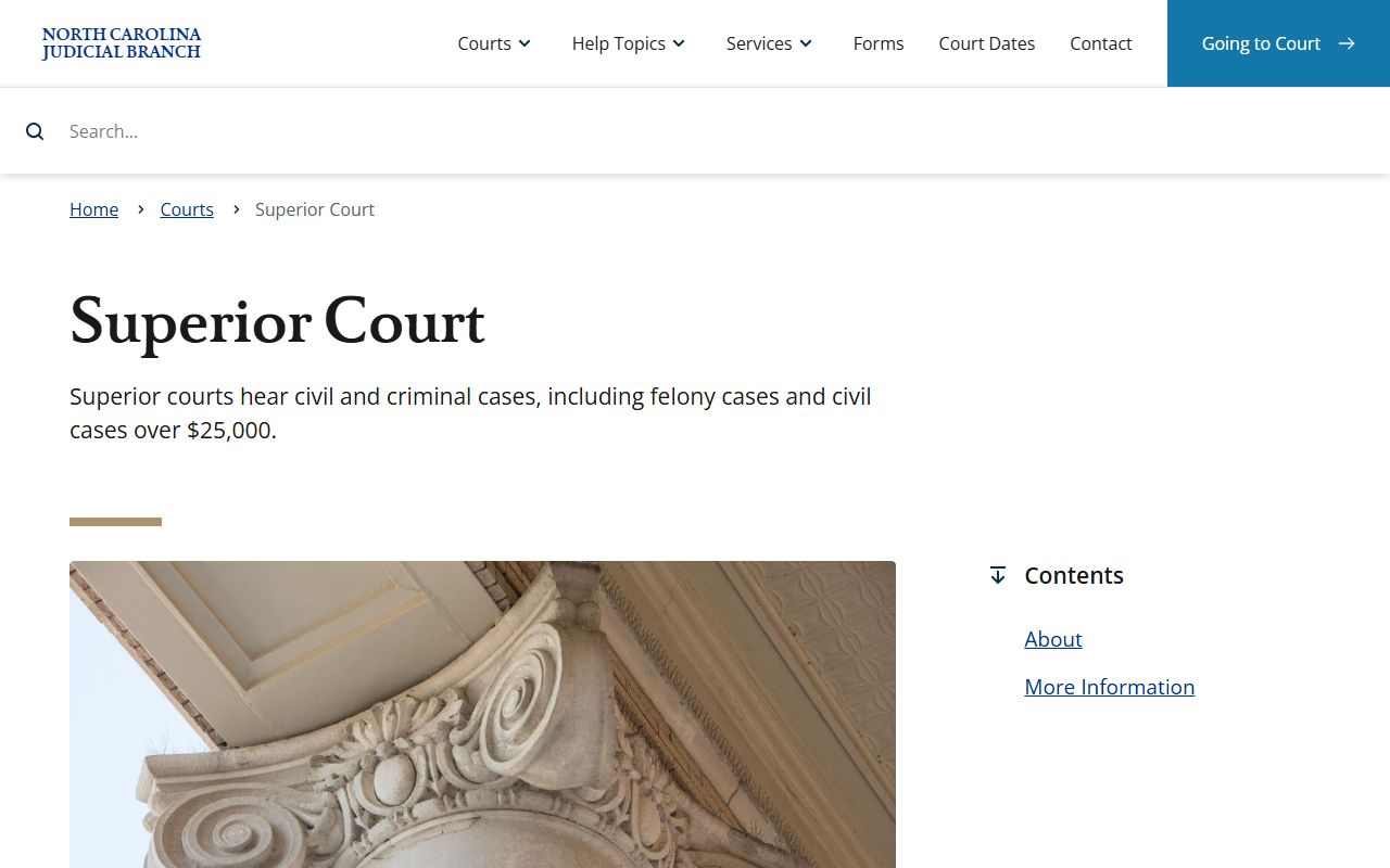 Pasquotank County criminal court records Superior Court jurisdiction