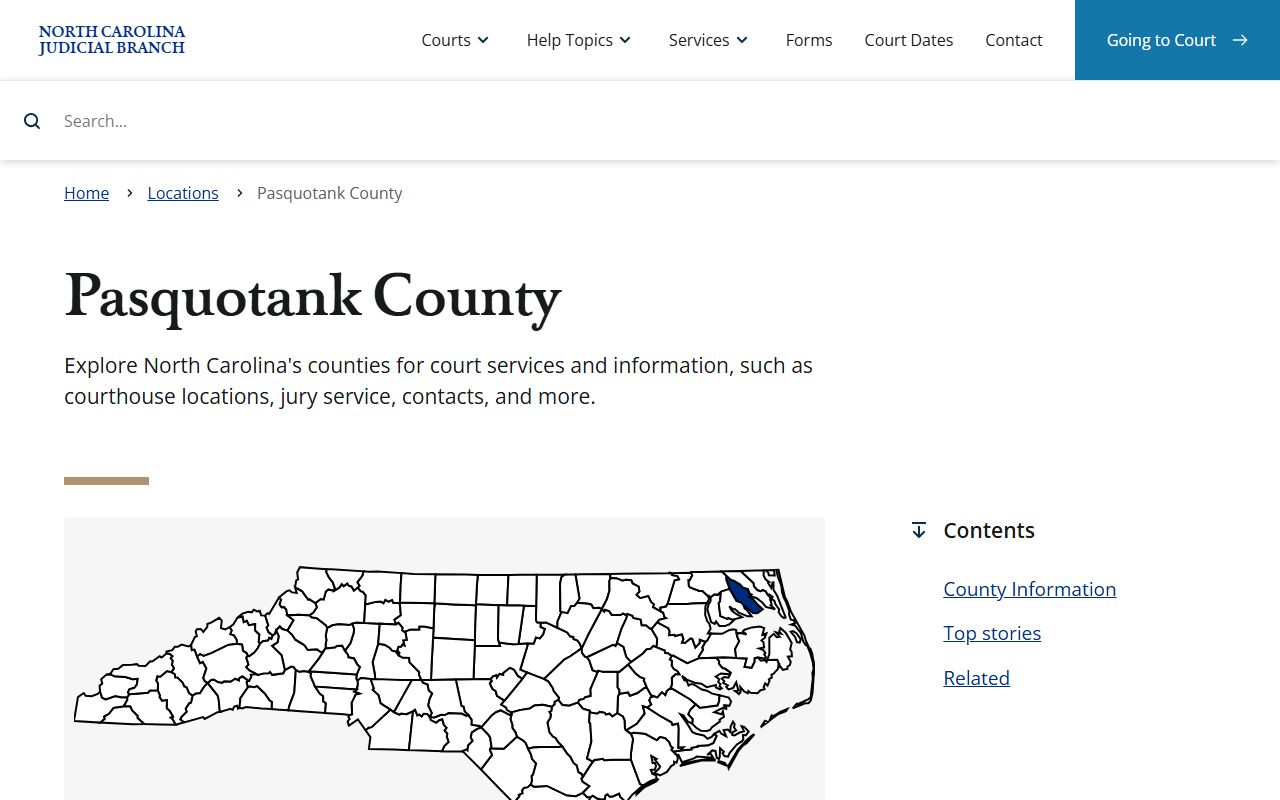 Pasquotank County Court records Judicial Branch county page