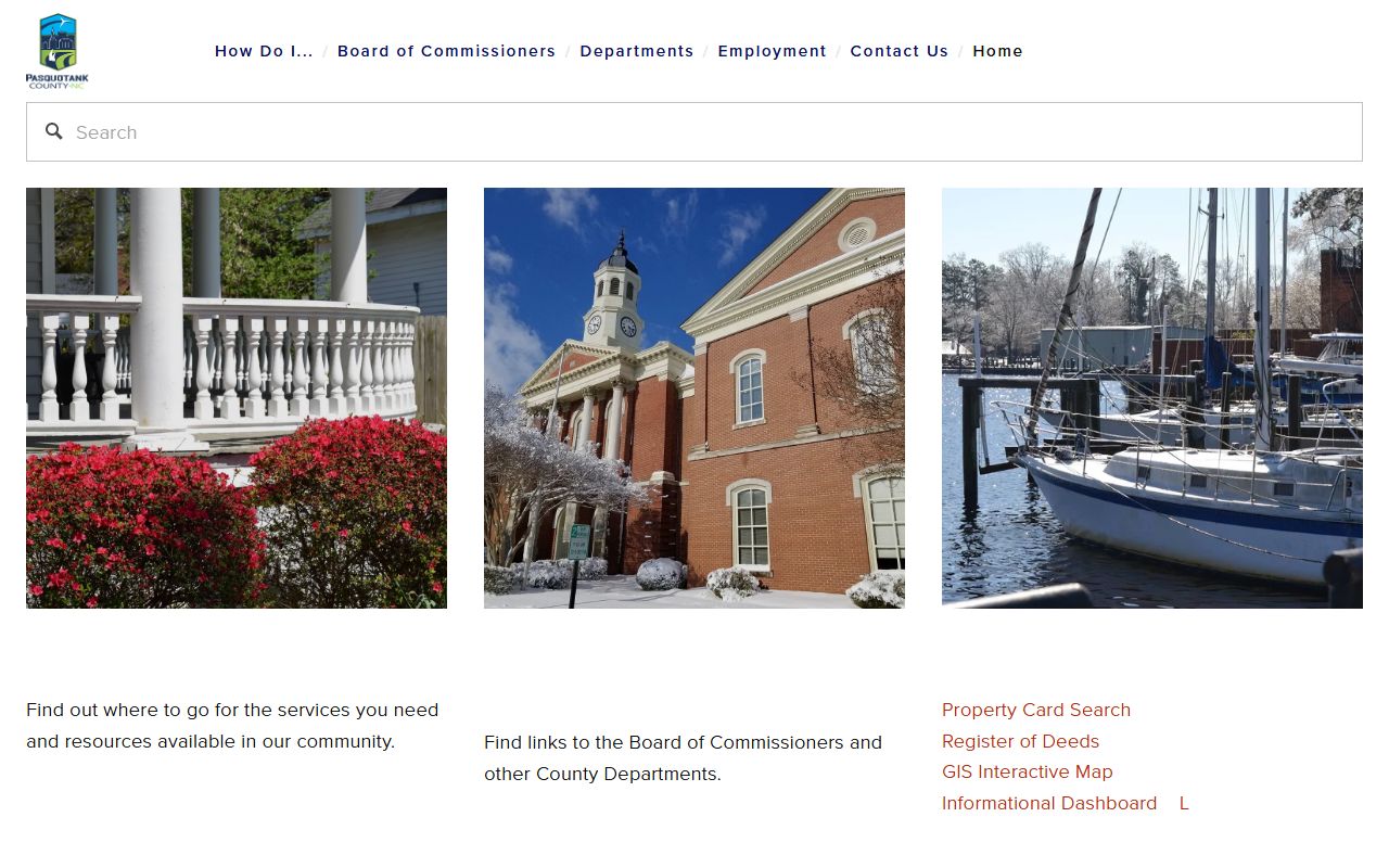 Pasquotank County Court records county homepage