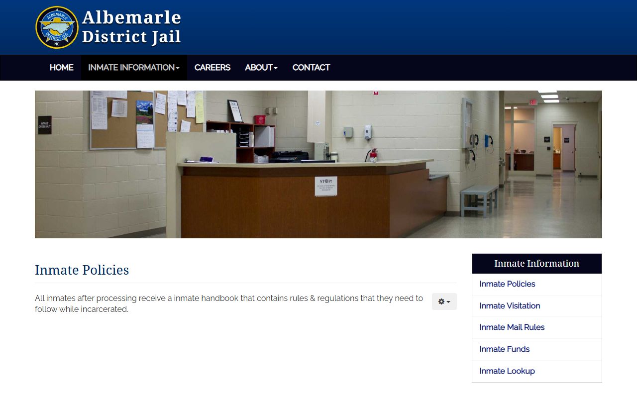 Pasquotank County inmate records jail inmate policies